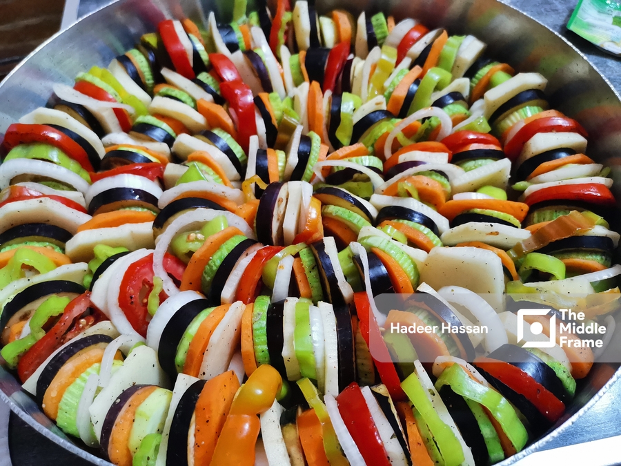 A Dish of mixed vegetables