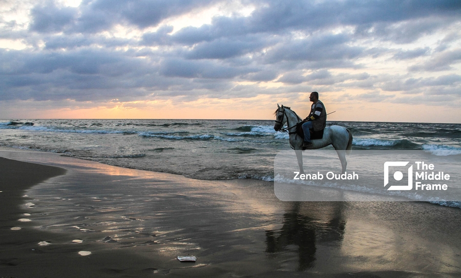 Gaza Sea at sunset.