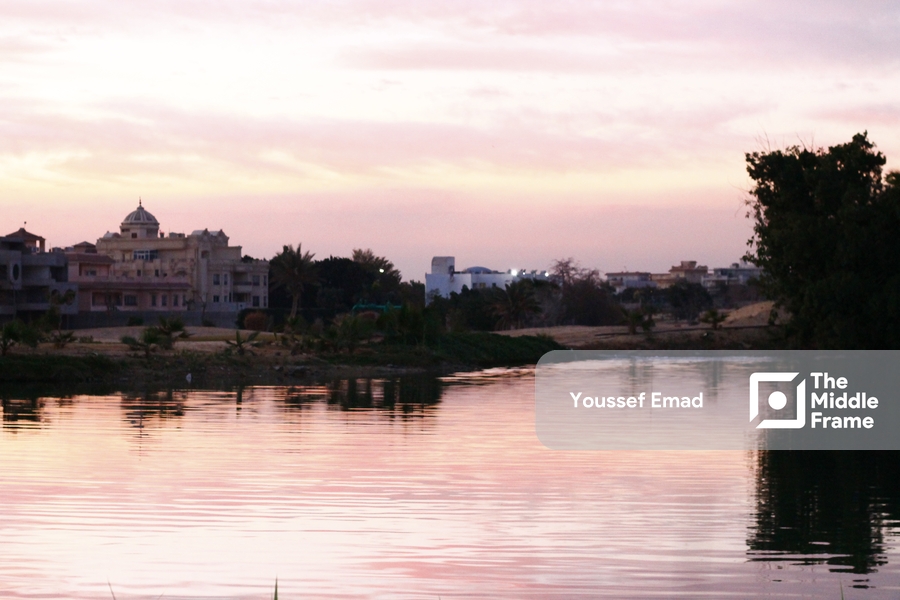 The Beauty of the Nile river in the sunset Cairo-Egypt.