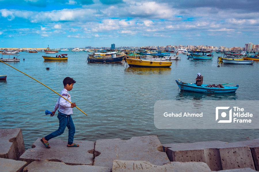 Fishing boats, Alexandria, Egypt.