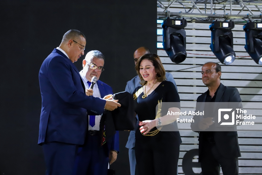 Actress Elham Shahin at the inauguration of the Greek Community Club in Dahab.