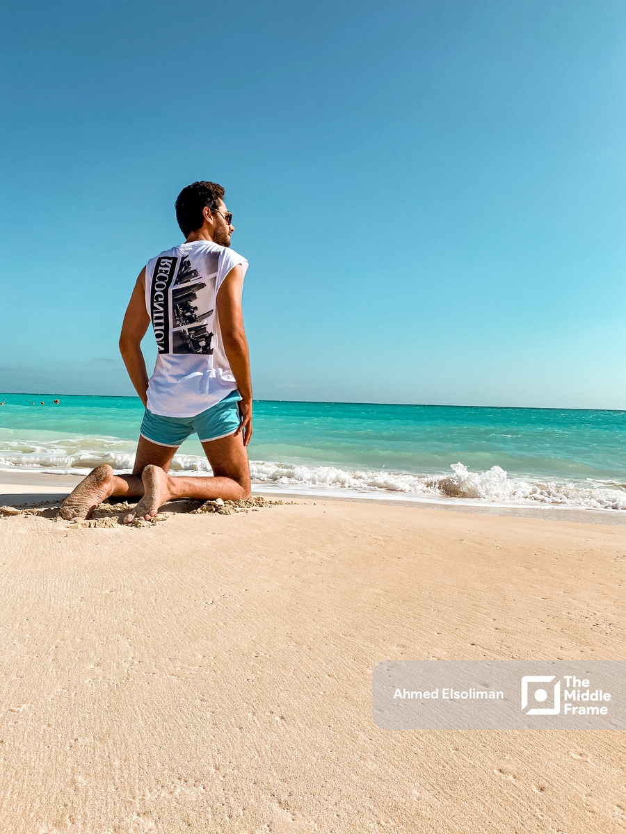 Young man at the beach