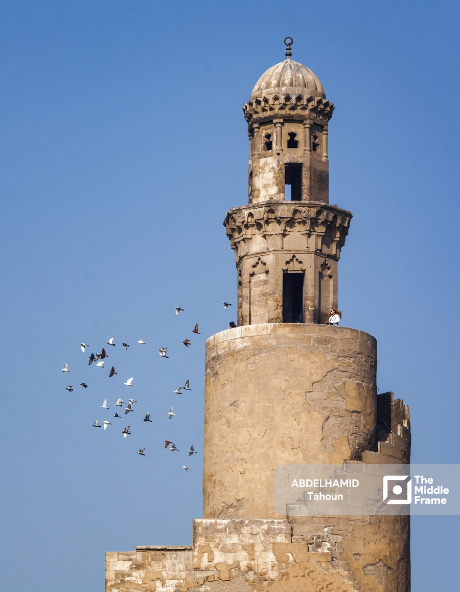 Minaret of the Ahmed Ibn Tulun Mosque, Cairo, Egypt.