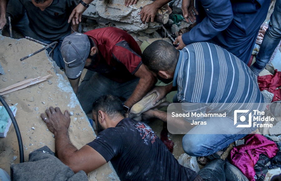 An Israeli airstrike targeted the Shan'a family's home in the Maghazi refugee camp.