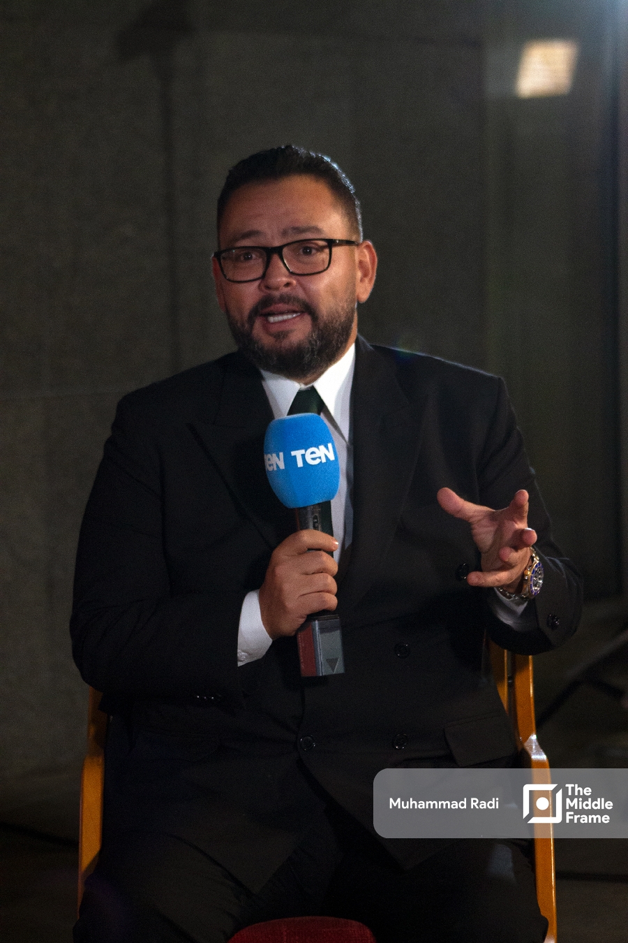 Ahmed Rizq at the Alexandria international film festival for Mediterranean countries