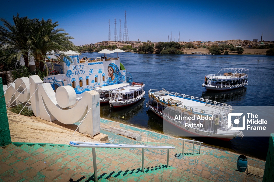 Boats on the Nile in Aswan
