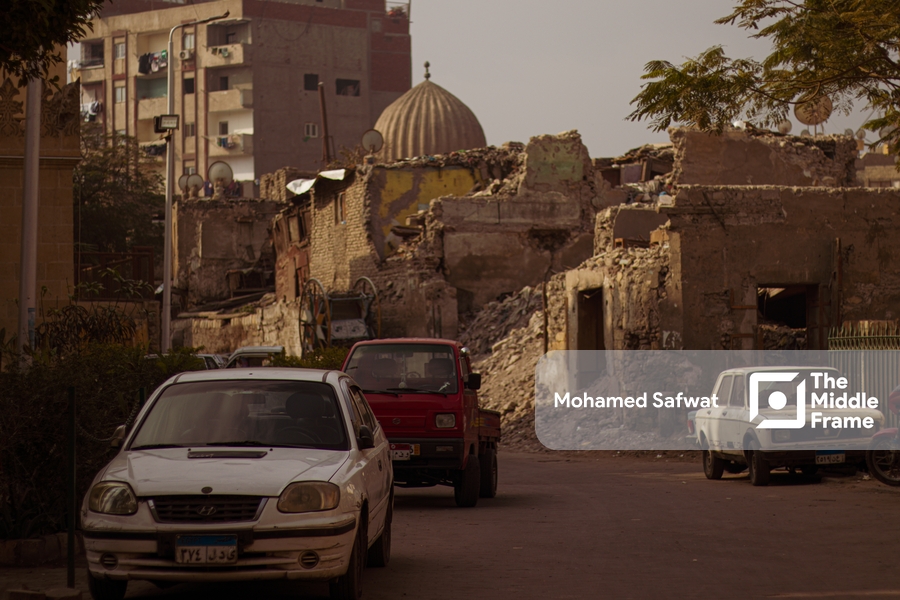 Street view of the ruins of the old Islamic city of Cairo.
