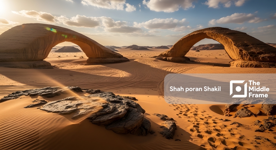 Rock formation in the desert