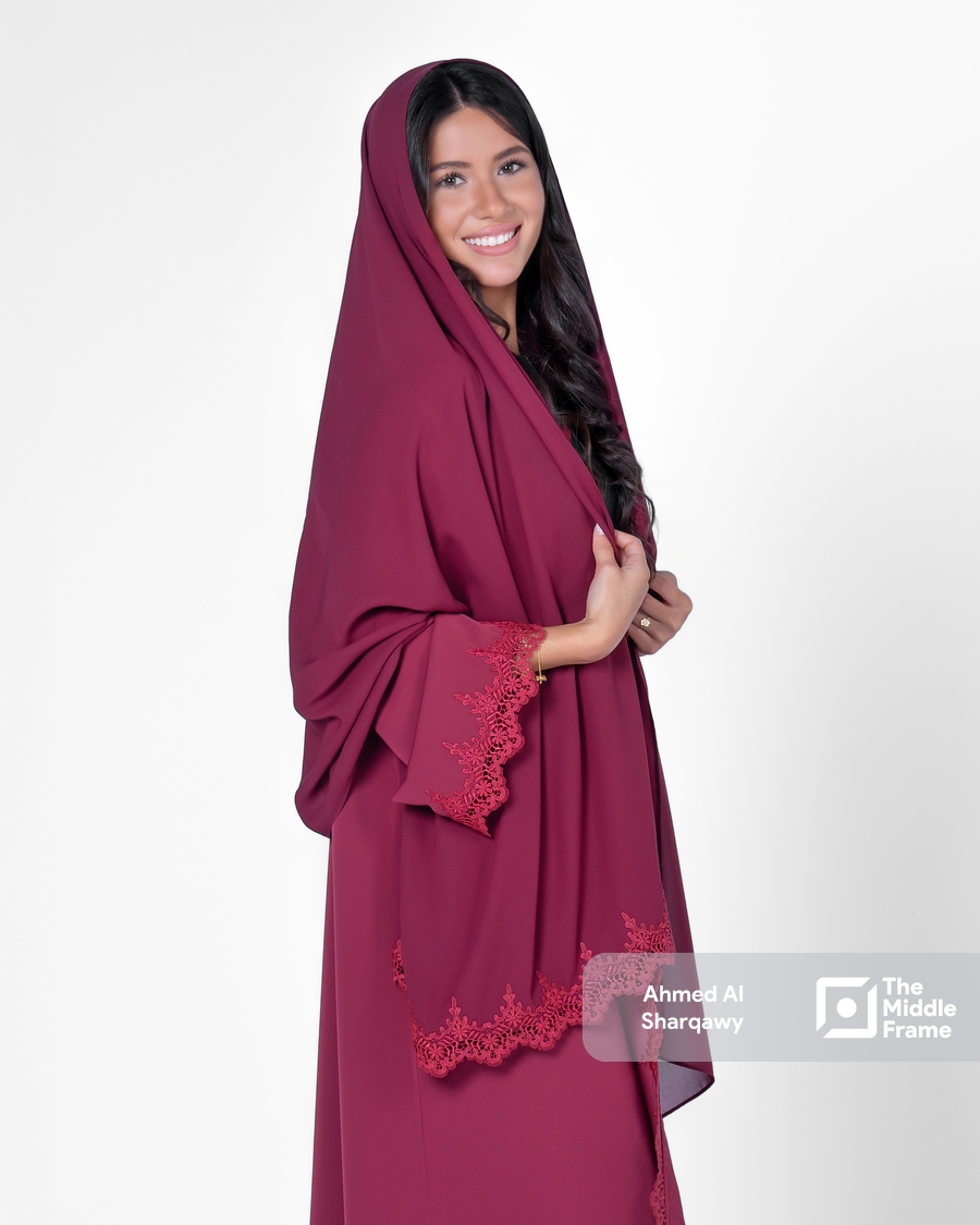 Abaya photoshoot in the studio