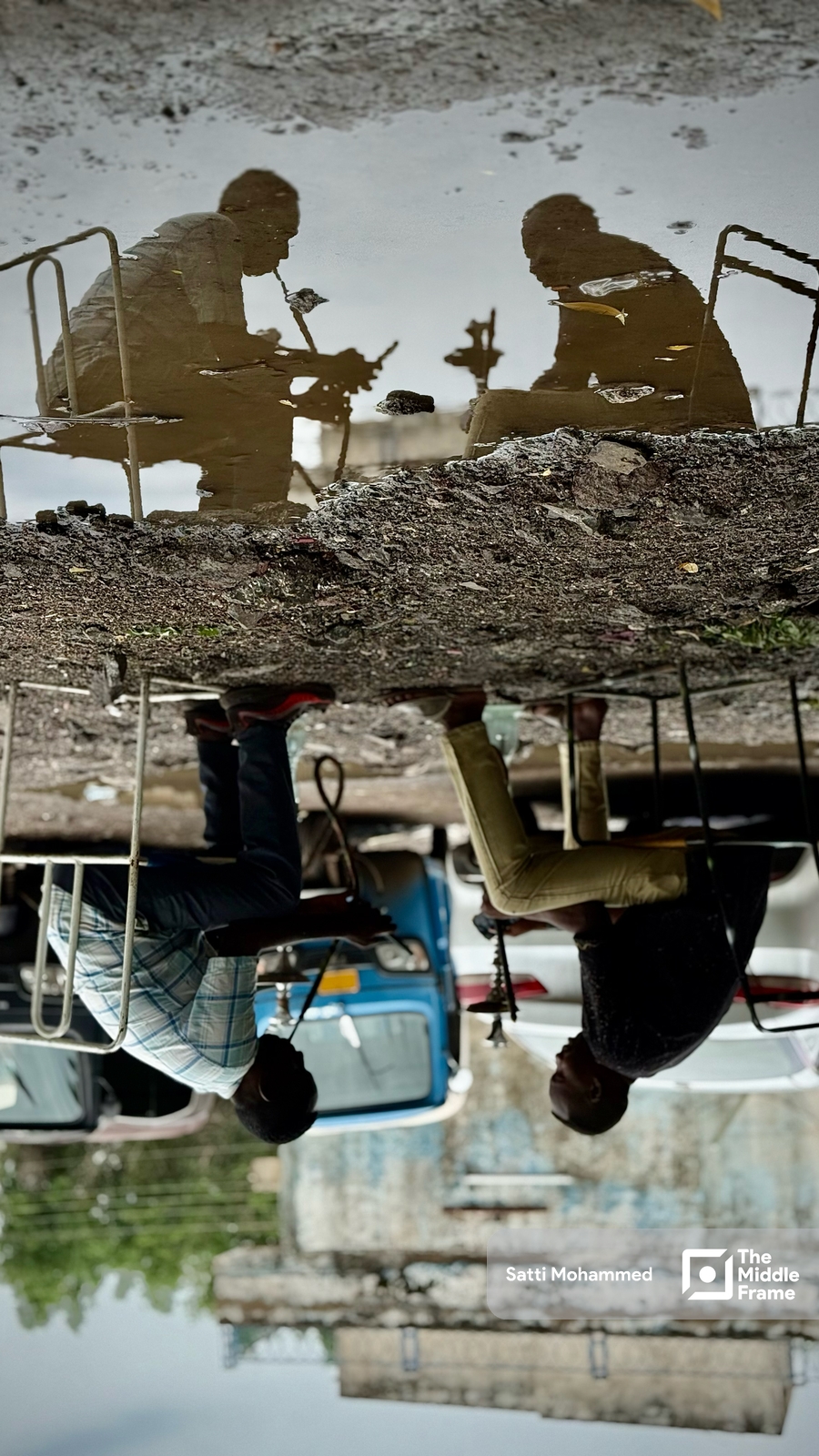 Reflection in the water.