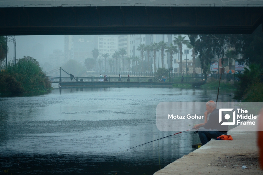 Fishing in the Nile River, Egypt.