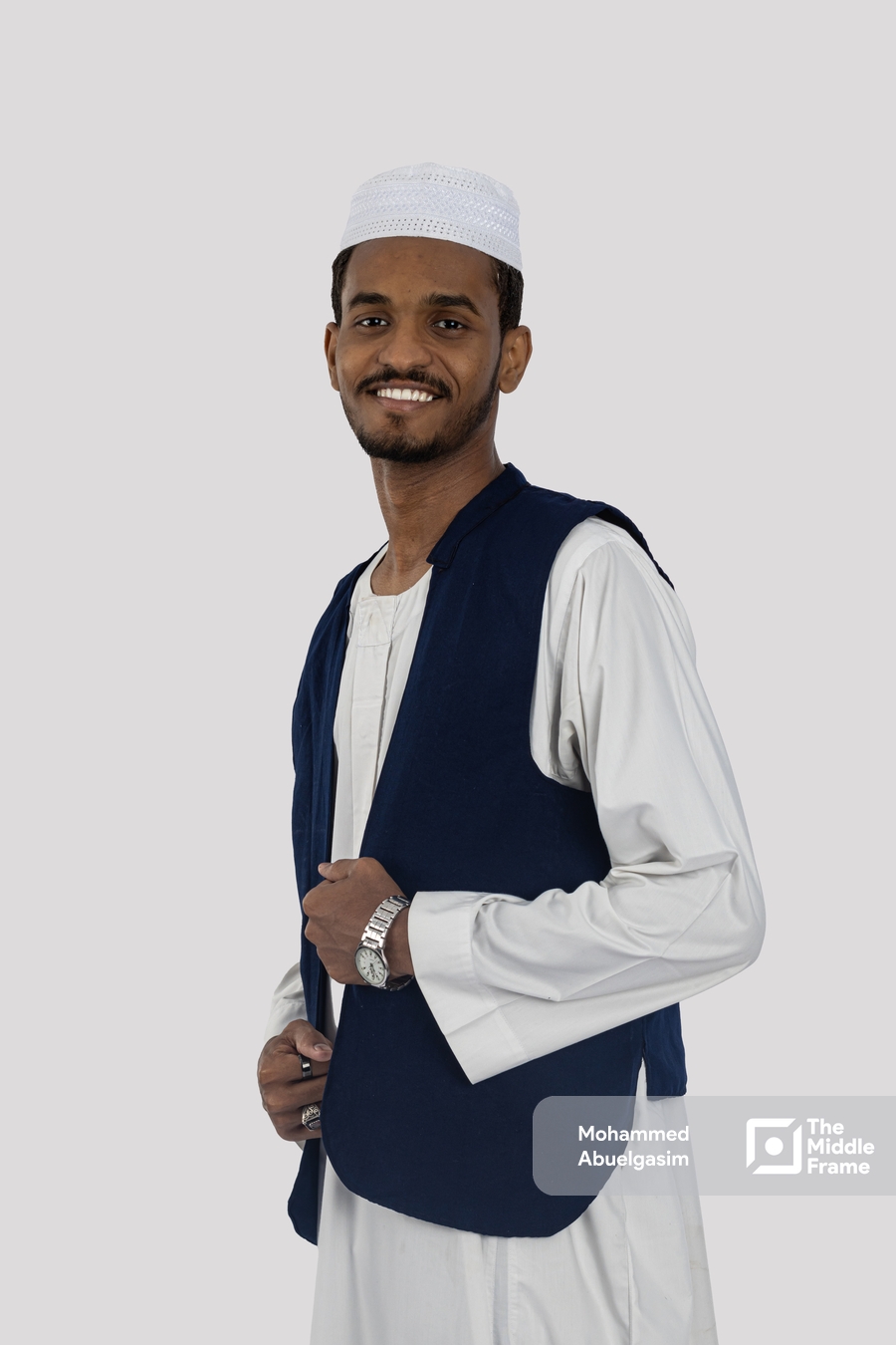 A portrait of a Sudanese man.