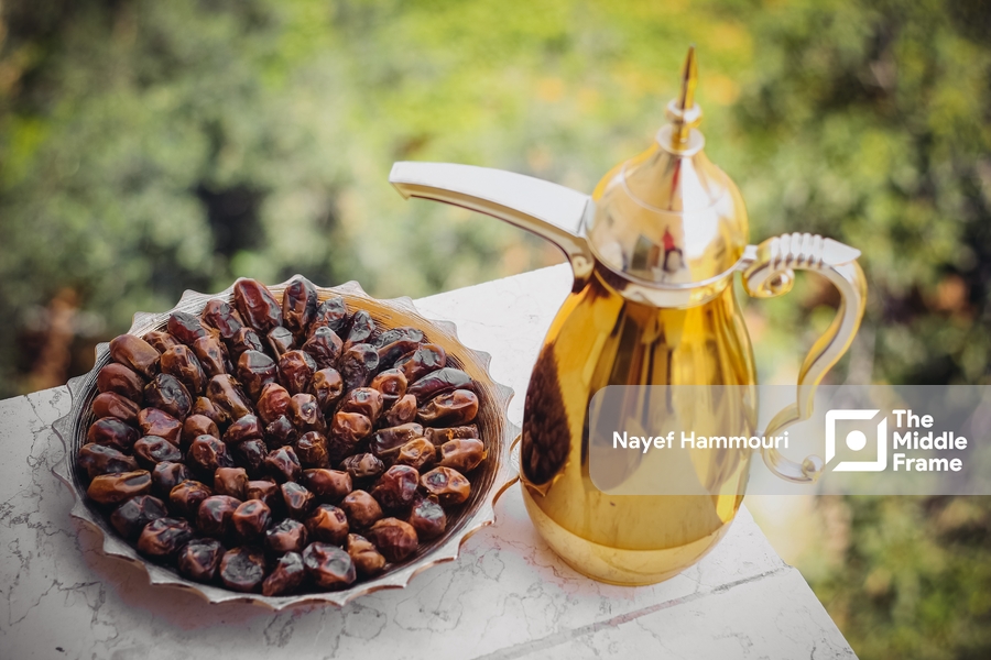 Arabian coffee with fresh dates