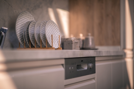 Italian-style kitchen.