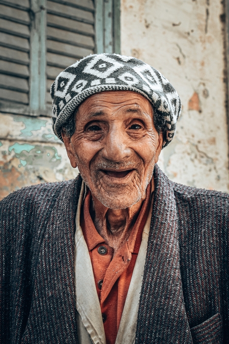 Old man laughing