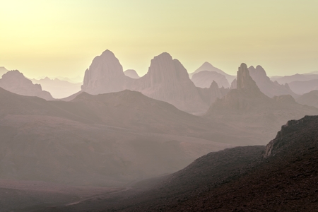 The peaks of the  mountains