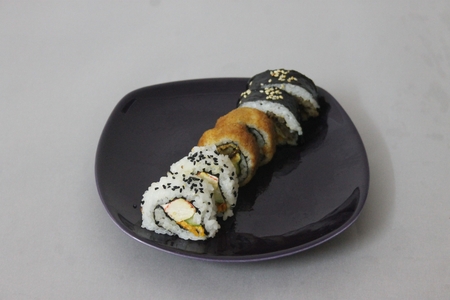 Sushi on a plate