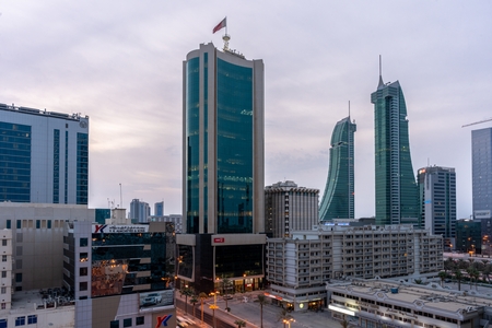 Architectural towers in Bahrain