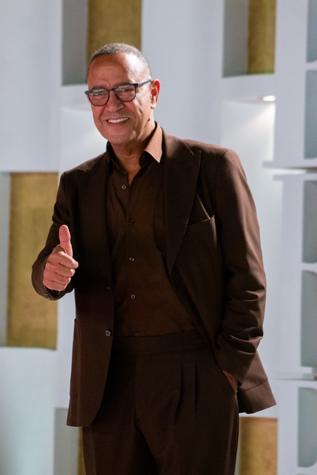 The famous actor Ashraf Abdel Baqi posing for the camera