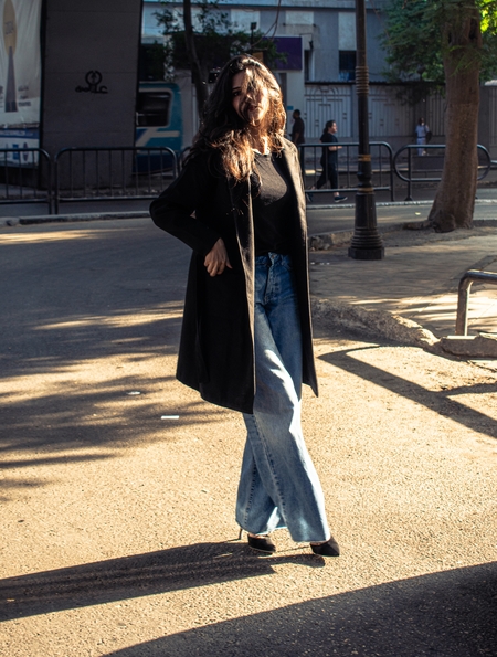 An Egyptian woman poses in sunlight