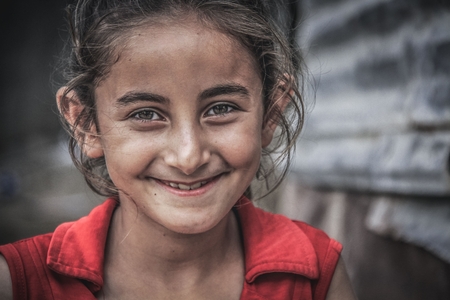Portrait of a young Palestinian girl.