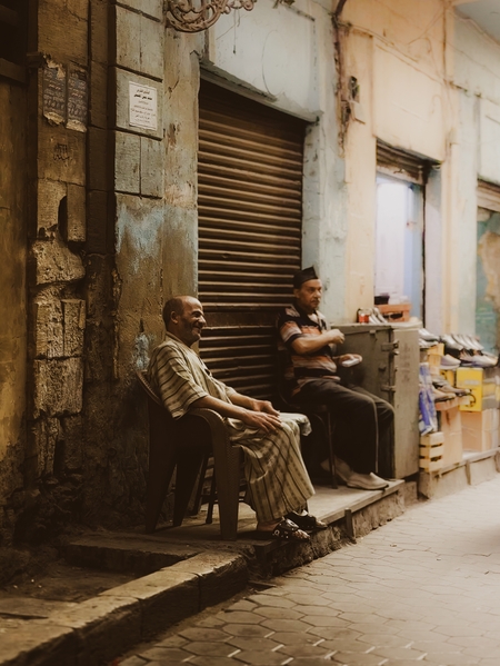A moment from the life of Al-Muizz Street, Cairo, Egypt