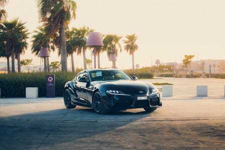 A Toyota Supra GR sports car