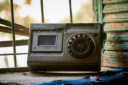 A vintage radio set
