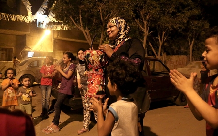 Dalal Abdel Qader is the most famous Musaharati in Egypt • The Middle ...
