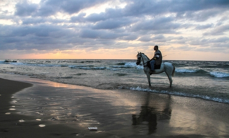 Gaza Sea at sunset.