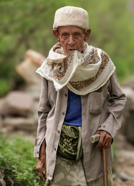 An elderly Yemeni man